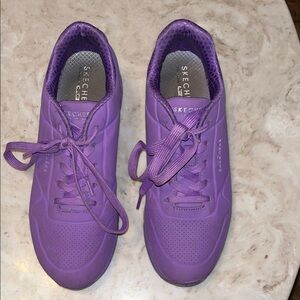 Skechers Women's Purple Lace-Up Athletic Sneakers